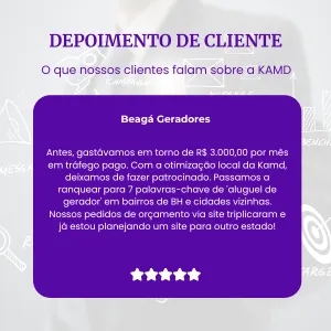 Depoimento e orçamento de cliente KAMD